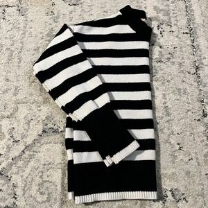 Philosophy Black White Stripe Heavy Sweater Women Small Classic Old Money Preppy